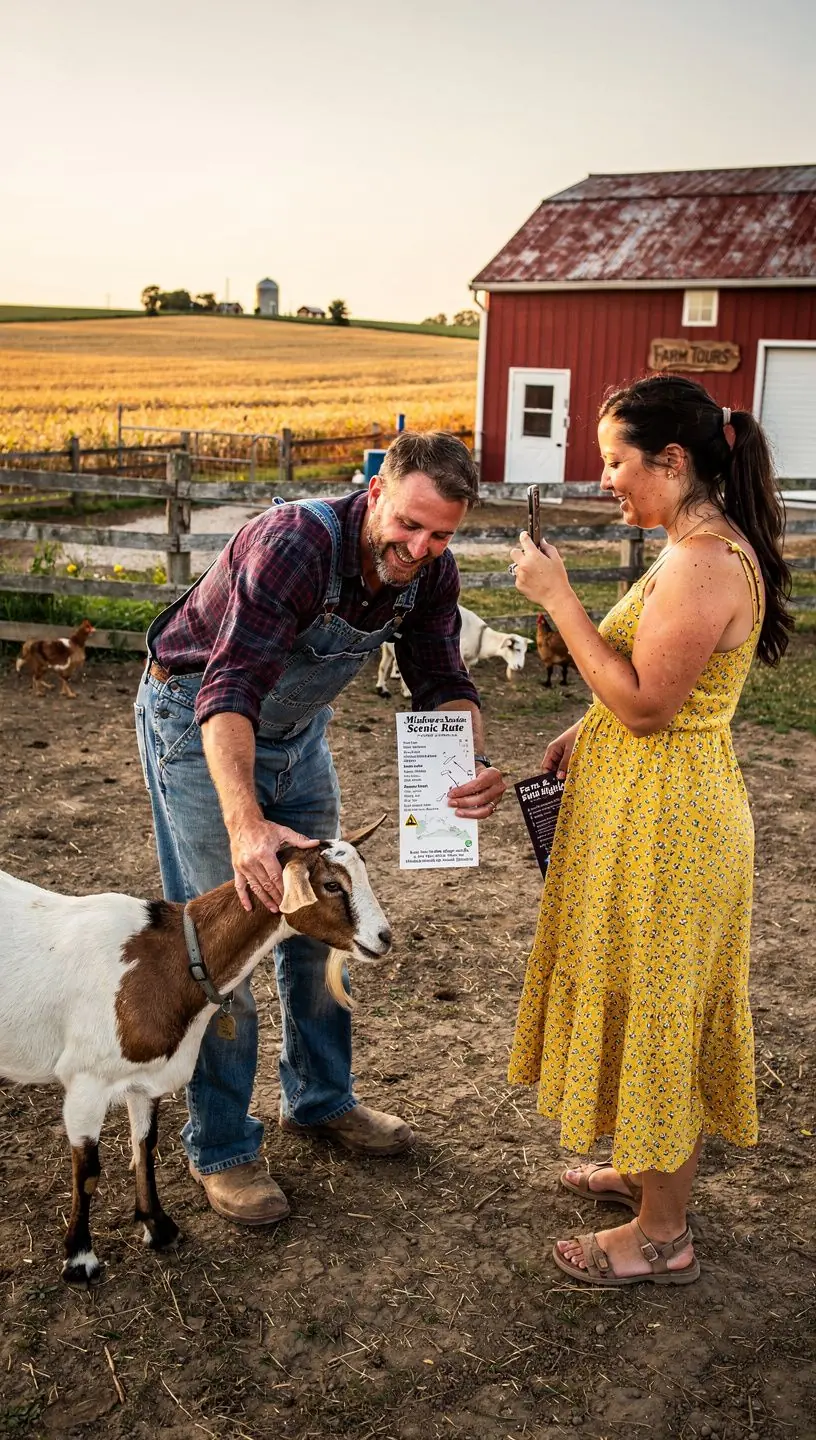 Rodzina podróżująca samochodem po malowniczej drodze.